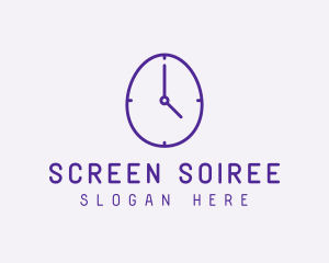 Purple Egg Clock  logo design