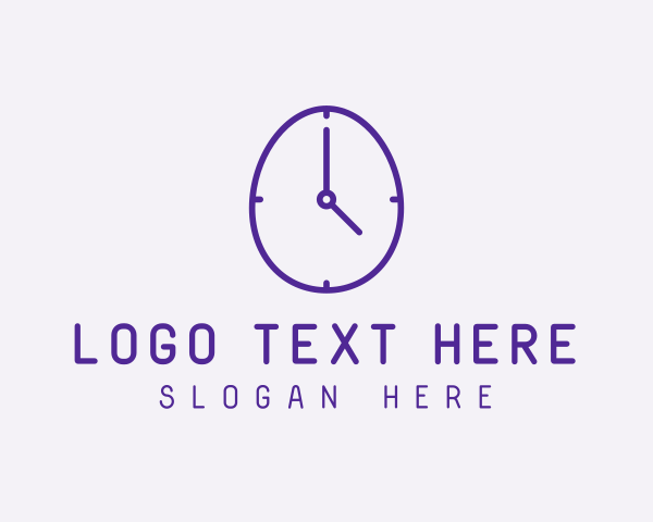 Purple Egg Clock  logo