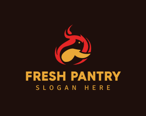 Chicken Wing Fire logo design