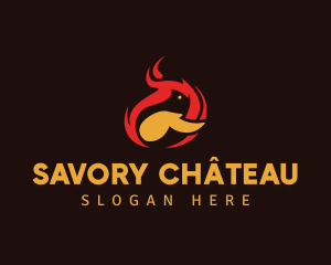 Chicken Wing Fire logo design