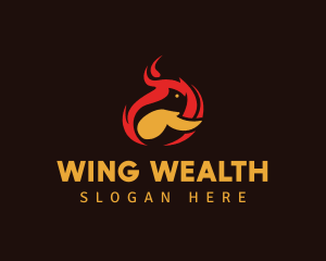 Chicken Wing Fire logo design