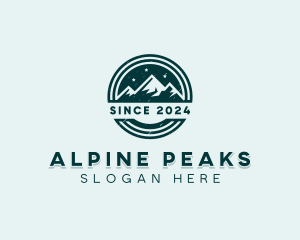 Starry Alpine Mountaineer logo design