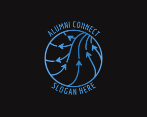 Arrow Sphere Connection logo design