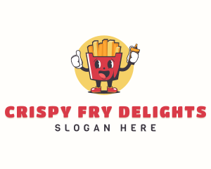 French Fries Fast Food logo design