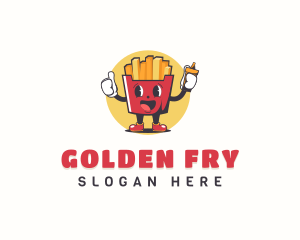 French Fries Fast Food logo design