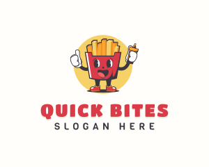 French Fries Fast Food logo