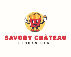 French Fries Fast Food logo design