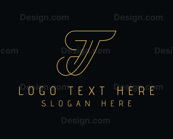 Yellow Letter T Boutique Logo