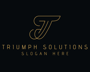 Yellow Letter T Boutique logo design