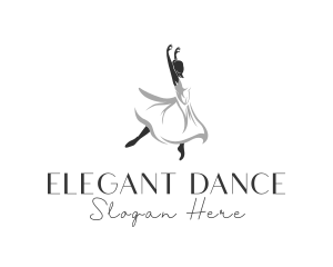 Dancing Performer Lady logo design