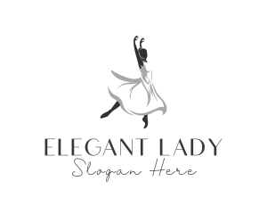 Dancing Performer Lady logo design