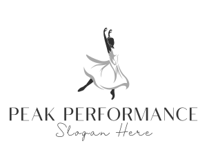 Dancing Performer Lady logo design