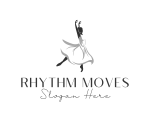 Dancing Performer Lady logo design