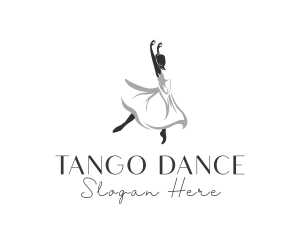 Dancing Performer Lady logo design