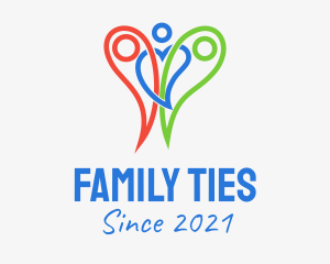 Family Charity Line Art  logo design