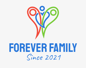 Family Charity Line Art  logo design