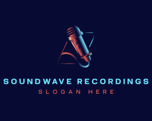 Microphone Sing Record logo design