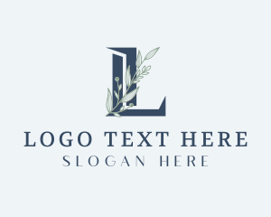 Elegant Foliage Letter L logo