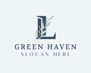 Elegant Foliage Letter L logo