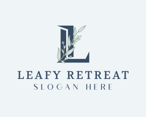 Elegant Foliage Letter L logo design