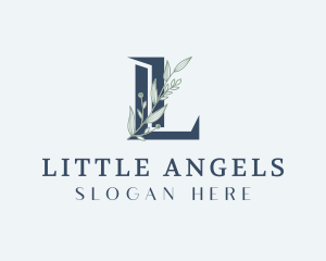 Elegant Foliage Letter L logo design