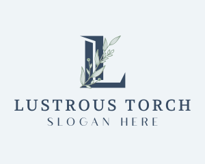 Elegant Foliage Letter L logo design