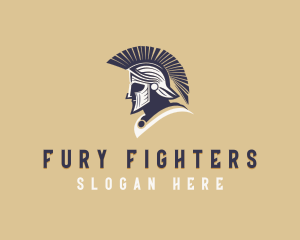 Medieval Soldier Spartan logo design