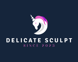 Unicorn Mythical Letter D  logo design