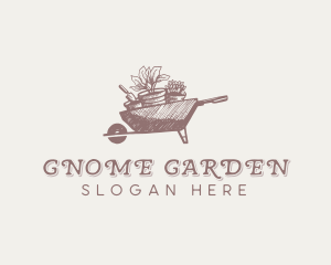 Potted Plants Gardening logo design