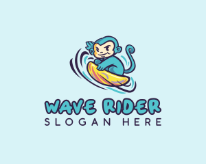 Wave Surfing Monkey logo