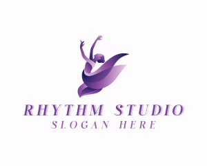 Woman Dancing Ballerina logo