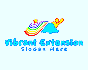 Rainbow Star Kid logo design