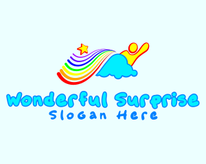 Rainbow Star Kid logo design