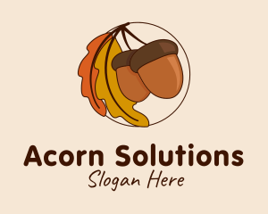 Autumn Acorn Nut logo design