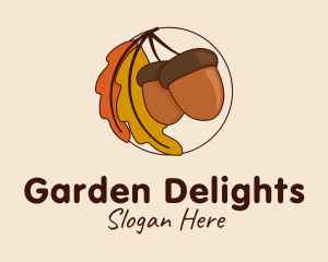 Autumn Acorn Nut logo design