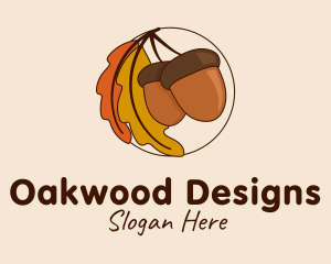 Autumn Acorn Nut logo design