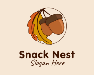 Autumn Acorn Nut logo design