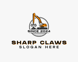 Industrial Claw Excavator logo design