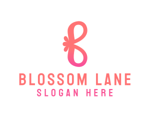 Stylish Flower Letter B logo design