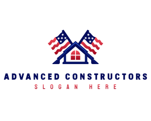 American Roofing Flag logo design