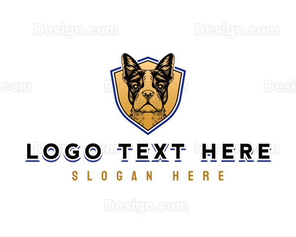 Boston Terrier Dog Logo