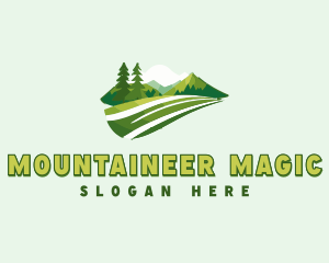 Mountain Hiking Field logo design