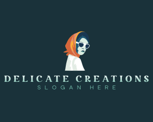 Woman Scarf Boutique logo design