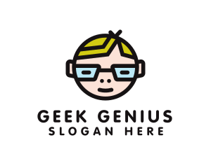 Glasses Nerd Kid logo