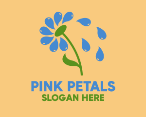 Water Droplet Flower logo design