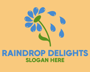 Water Droplet Flower logo
