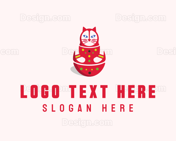 Matryoshka Doll Cat Logo