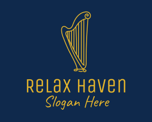 Golden Harp Instrument  Logo