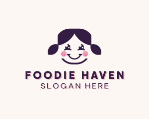 Girl Diner Foodie logo design