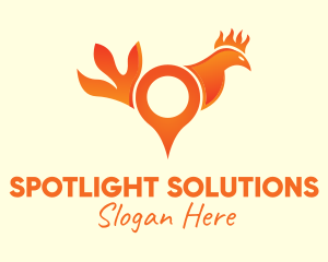 Orange Rooster Location Pin logo